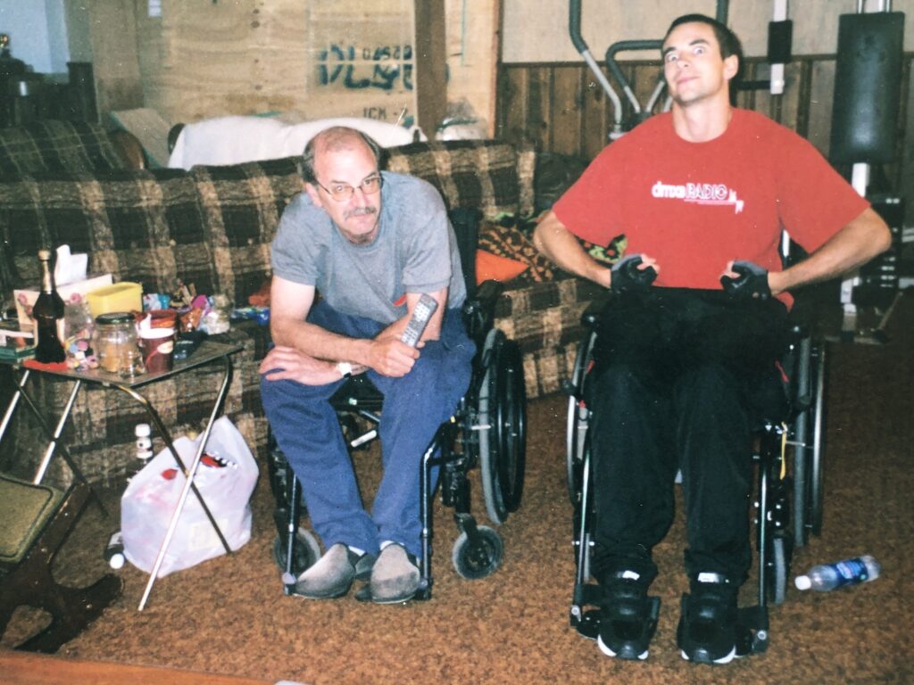 Kevin Rempel and Gerald Rempel, both in wheelchairs